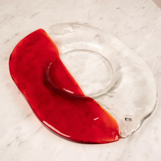 Renato Toso Murano Glas Valet Tray, Rot & Transparent, Italien, 1960er – Dekorative Objekte (photo 16 of 23)