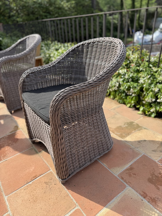 Image 1 of x6 Eetkamerstoelen Riviera van imitatiewicker