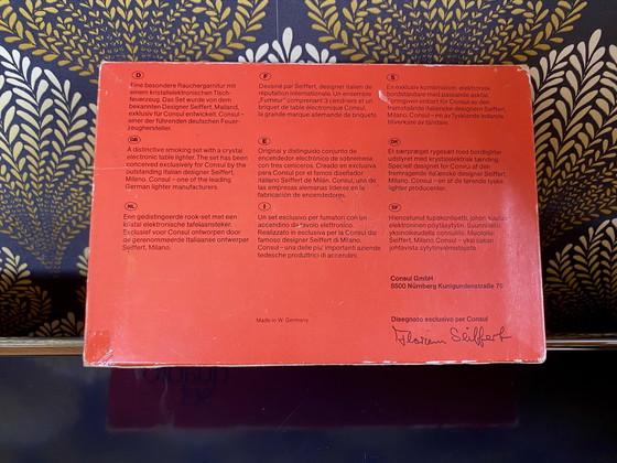 Image 1 of Consul Quadro set da fumo accendino posacenere vintage anni '70 space age