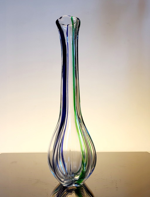 Murano Glass Vase, Archimede Seguso, Mid - Century, Italy, Years 1960-70