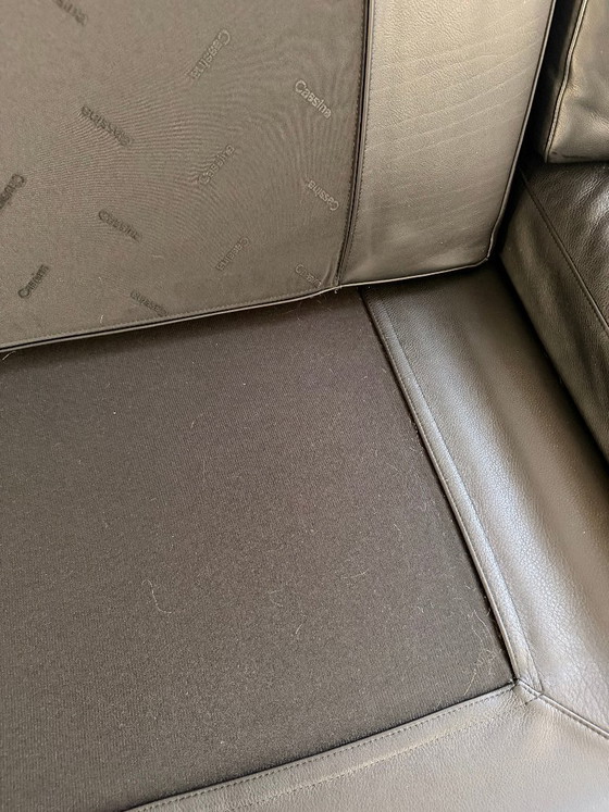 Cassina hoekbank, zwart leer, Hoekbanken, Modern (foto 4 van 5)