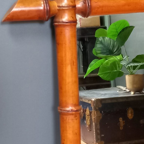Image 1 of Antieke faux Bamboo spiegel
