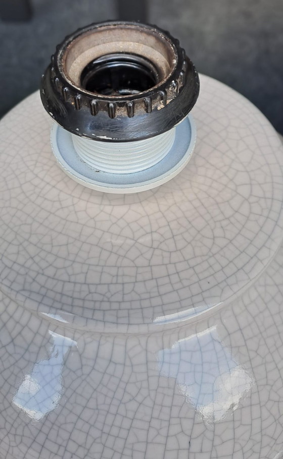 Beautiful ecru ceramic craquelé lamp base.🛋️ – Table lamps, Stone (photo 5 of 21)