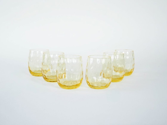 Image 1 of Set van zes glazen, Italiaans design, jaren 70, gemaakt in Italië.