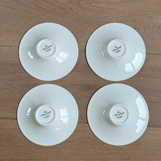 Image 1 of Juego de café Villeroy & Boch New Wave – 4 tazas con sus respectivos platillos y cucharas