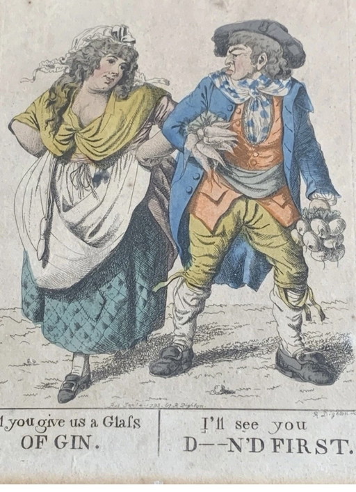 Robert DIGHTON (1752-1814) Selten: 6 Gravuren / Sozial / Politisch – schilderijen tekeningen, Paper (photo 2 of 15)