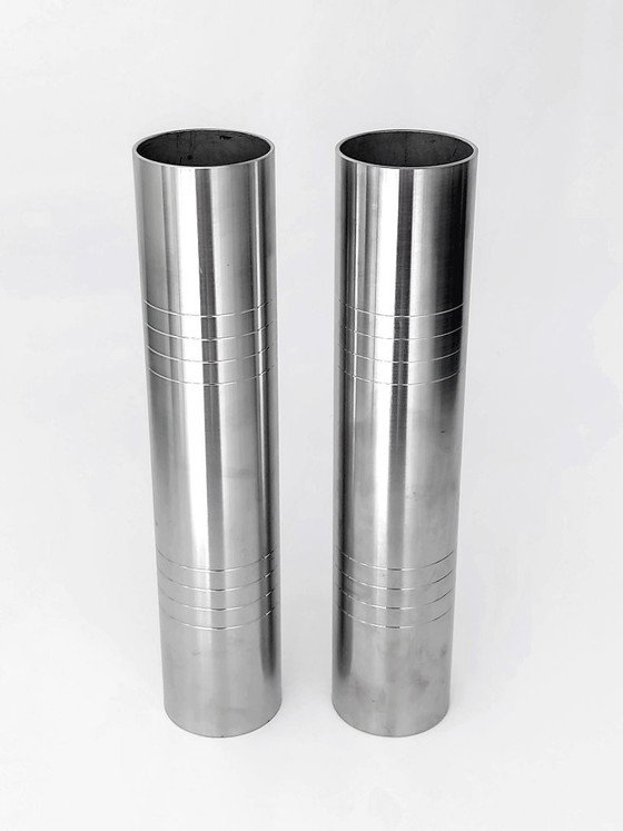 Stainless Steel Vases Minimal Design – Metal (photo 4 of 8)