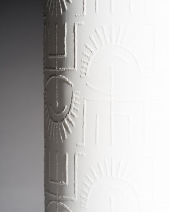 Image 1 of Vaso da terra monumentale in porcellana biscuit con rilievo tribale di Cuno Fischer Rosenthal, 48 cm