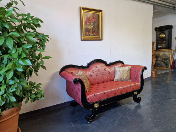 Image 1 of Sofá Art Nouveau antiguo recién tapizado