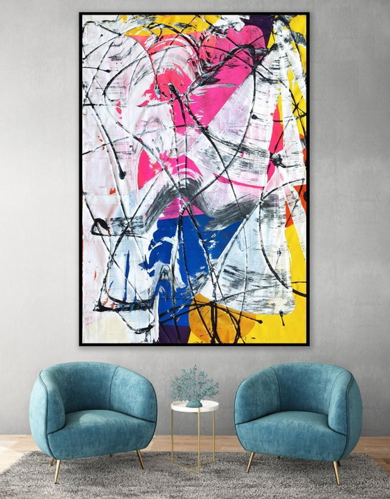 Image 1 of Jürgen Angeler - Pink Heart - 200 x 140 cm