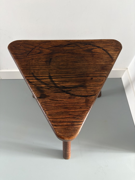 Image 1 of Tabouret vintage en chêne