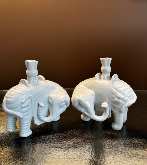 Image 1 of 2 Porcelaine Éléphant Blanc de Chine