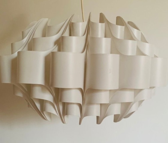 Vintage Scandinavische Space Age Hanglamp, Hanglampen, Kunststof, Wit (foto 13 van 13)