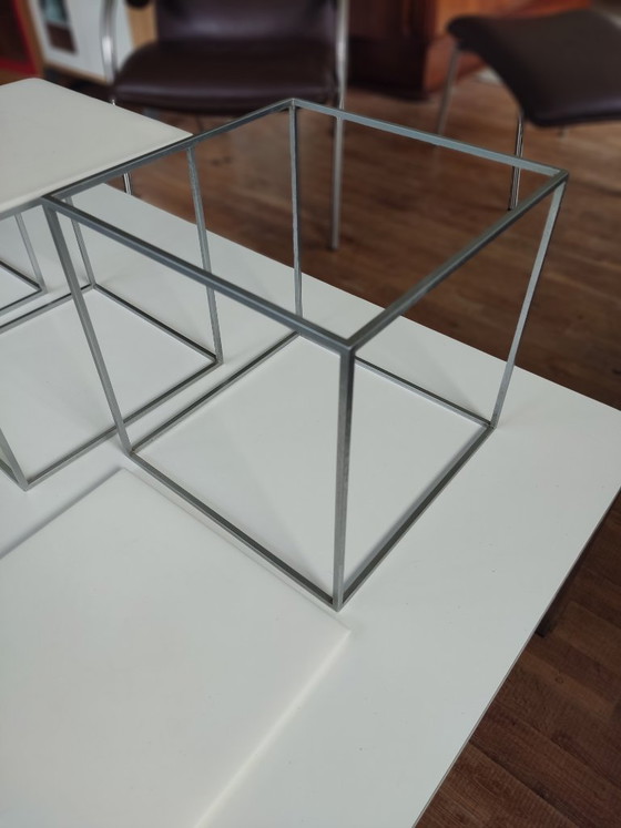 PKJ71 Poule Kjaerholm Nesting Tables Dänemark 1957, PK71 Nesting Tables Poul Kjaerholm, Beistelltische (Foto 5 von 15)