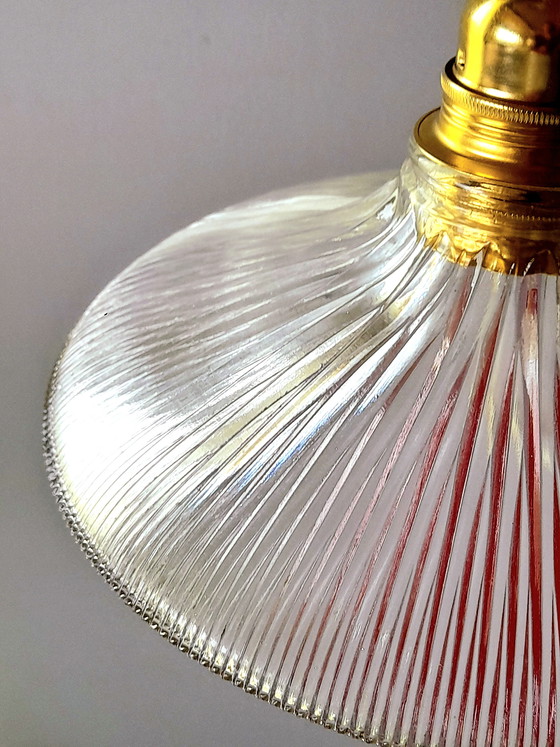 Image 1 of Holophane glazen hanglamp