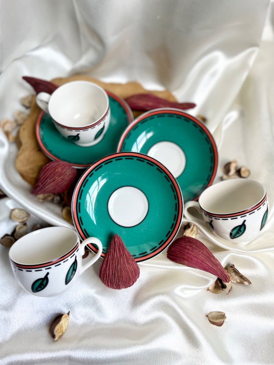 Image 1 of Villeroy Boch Service à café - Città & Campagna - 3 tasses + soucoupes - années 90