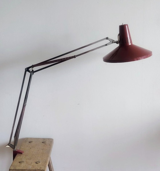 Image 1 of Terry Hala architectural industrial  table lamp. by H. Busquet for Hala,