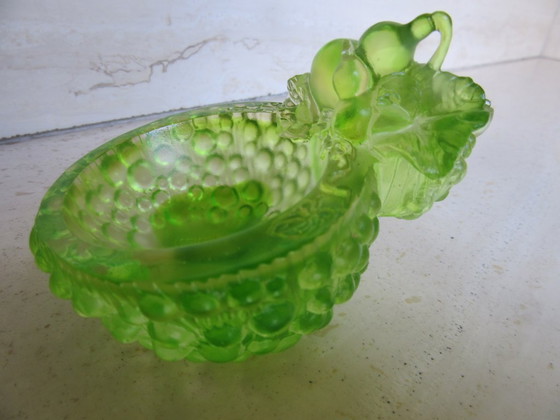 Image 1 of Liuli Gongfang Pate De Verre Small Glass Bowl Trinket Tray, vintage