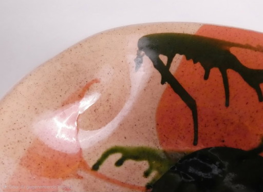 Set of two handmade ceramic bowls with abstract motifs – decoratieve objecten (photo 2 of 12)