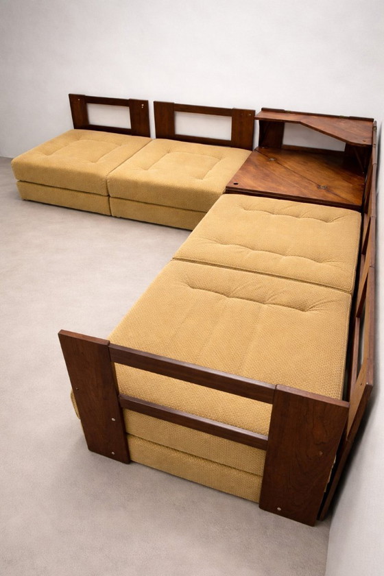Image 1 of Canapé d'angle style années 60-70, modèle modulable de Drevotvar.
