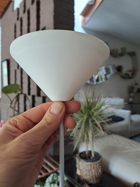 Image 1 of Vintage brutalist glass pendant – heavy textured glass – 70s style