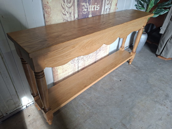 Image 1 of Tables d'appoint classiques, console d'entrée, console murale, dimensions 180x35cm et 91cm de hauteur.