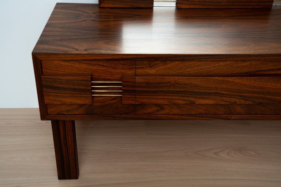 Zweedse spiegel uit het midden van de eeuw met make-upconsole – Ateljé Glas & Trä – Kaptafels, Wood (photo 4 of 11)