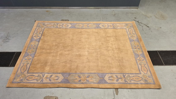 Image 1 of Tapis oriental moderne en laine, fait main, couleurs pastel, 248 x 350 cm