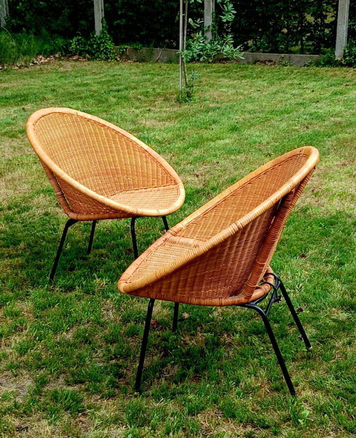 2 fauteuils/chaises en osier
