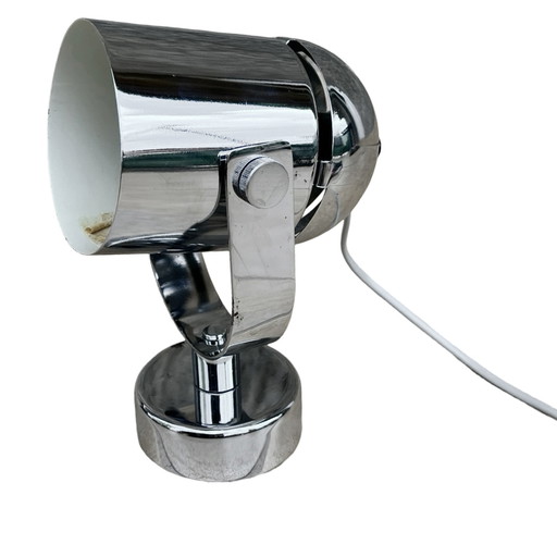 Space Age Chrome Wall Lamp, Designed by S. Indra, Czechoslovakia, 1970s