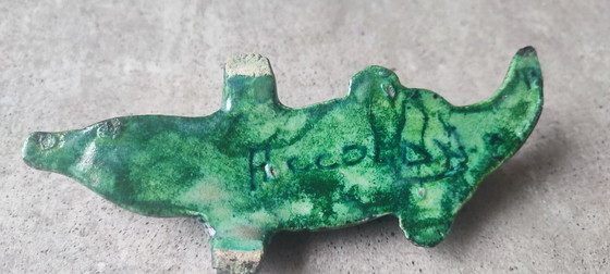 Image 1 of Crocodile Accolay en céramique émaillée