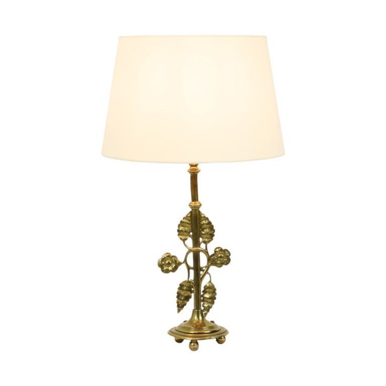 Image 1 of Floral Table Lamp Art Nouveau Style