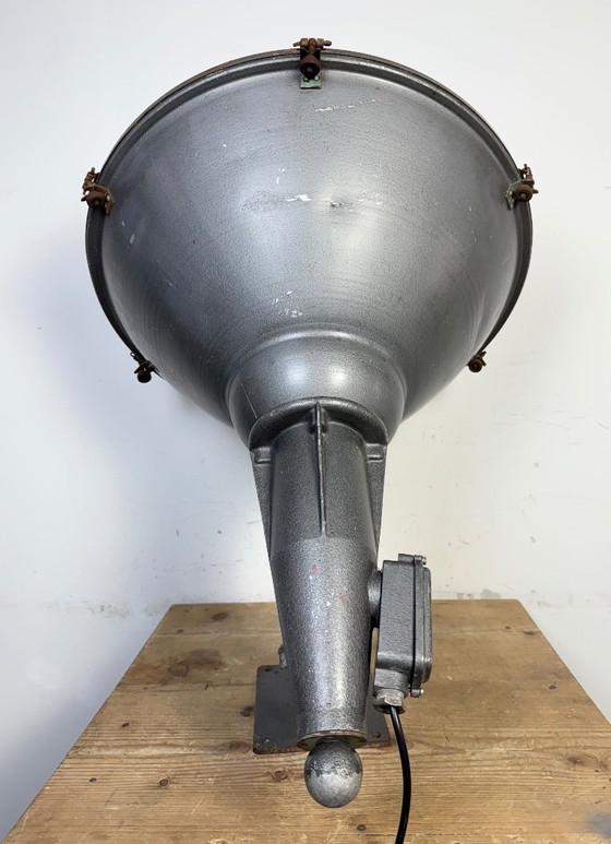 Image 1 of Large Vintage Industrial Aluminium Factory Wall Spotlight, 1970s