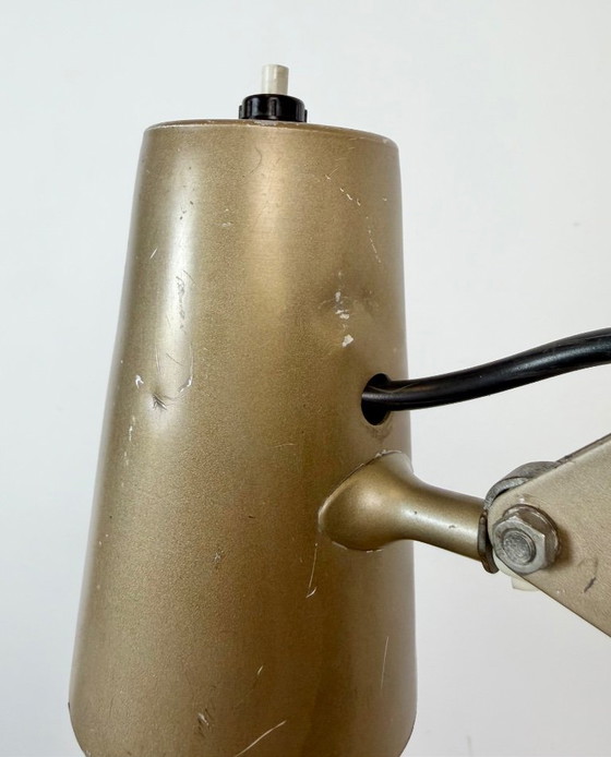 Vintage Brown Adjustable Architect Table Lamp, 1960s – Iron, Metal (photo 23 of 23)