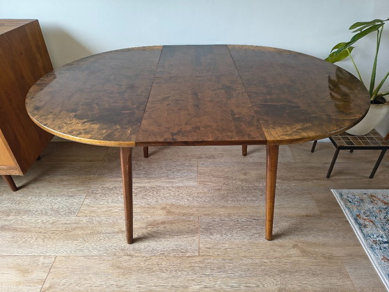 Tavolo da Pranzo Rotondo Allungabile – Mid Century anni '50-'60 – Tavoli da pranzo, Legno (photo 2 of 11)