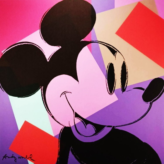 Image 1 of Litografia in edizione limitata "Topolino" di Andy Warhol degli anni '80 realizzata da CMOA.