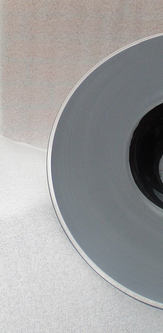 Image 1 of Large Bowl, 58 cm, 4.5 KG, Black With Transparent Piping, Made In Denmark