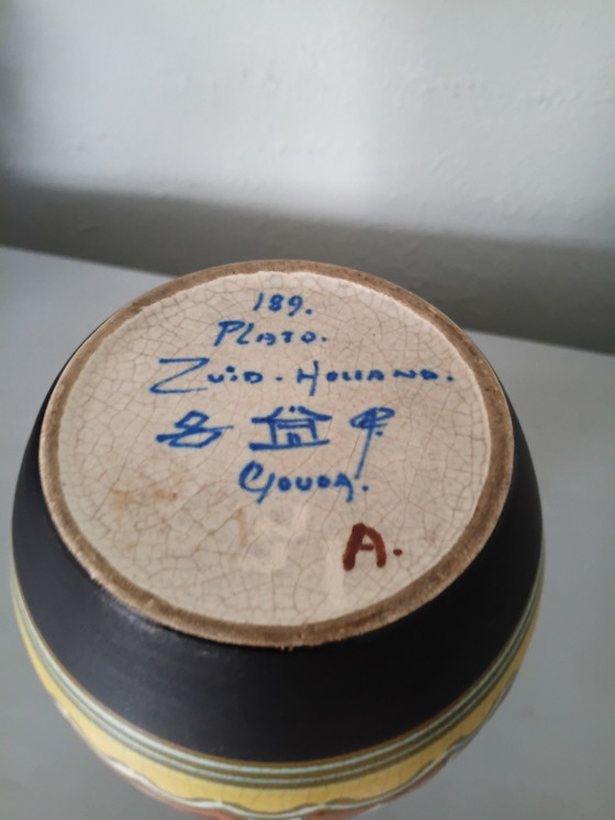 Image 1 of Gouda Pottery. 1920s Plato New Objectivity/Art Deco
