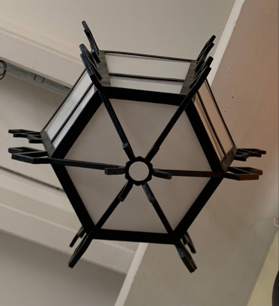 Image 1 of Ein Paar große Eisenlaternen aus dem Jahr 1930