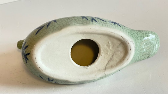 Image 1 of Anatra in ceramica blu vintage