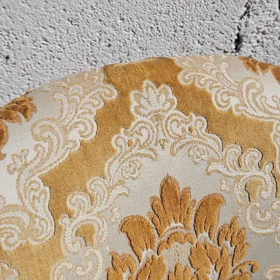 Image 1 of Set of 2 French Vintage Crapaud Seater-golden beige Cocktail Chairs-Lounge Seats-Boudoir Seater-50s