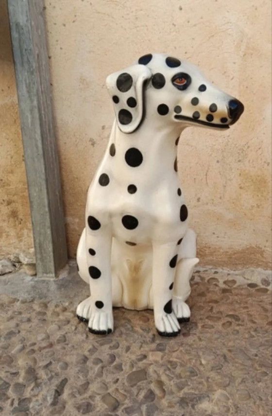 Glazed ceramic statue of a Dalmatian dog – Italy, circa 1970 – Decorative Objects, Porcelain, Vintage (photo 4 of 6)