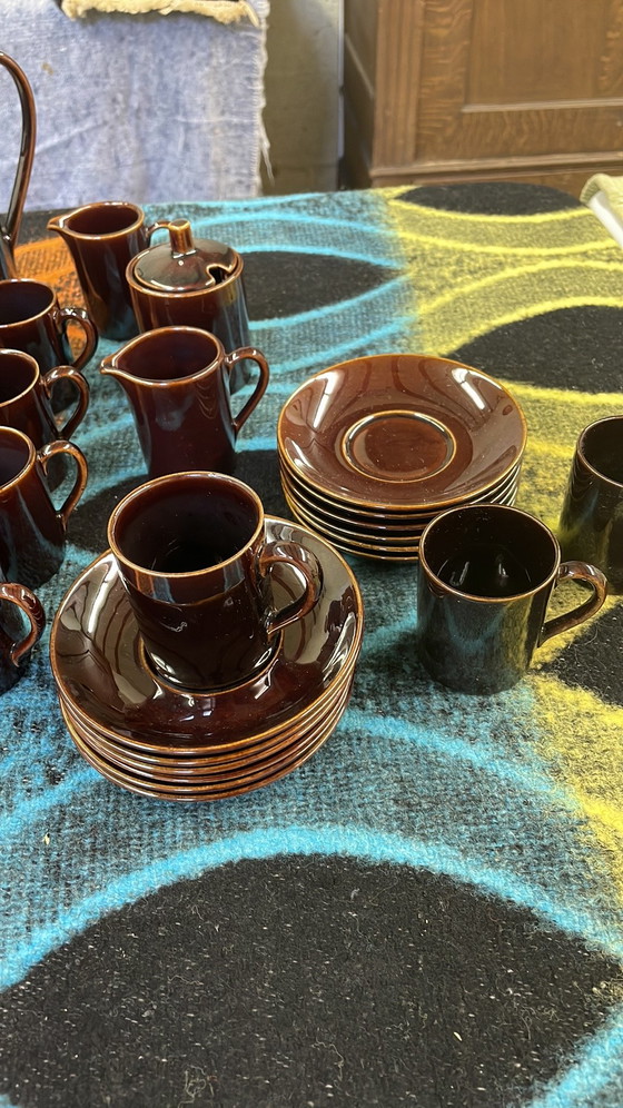 Cafetera y tazas de vajilla retro – Loza, Porcelain (photo 3 of 5)