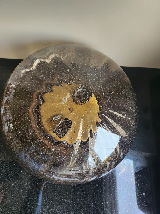 Image 1 of Lampada da soffitto in vetro fumé vintage XXL