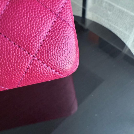 Image 1 of Chanel 2.55 Reissue 225 - 24 cm Caviar Steppleder, Pink, Goldbeschläge, Serie 23