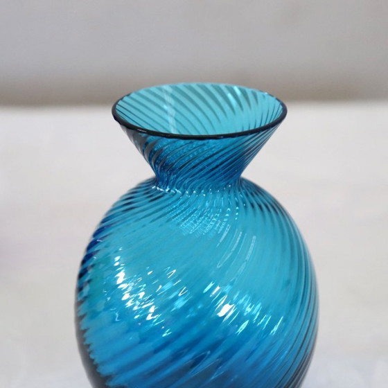 Image 1 of Small Murano Glass Vase Signed Venini 2012 with Original Label, set of 3