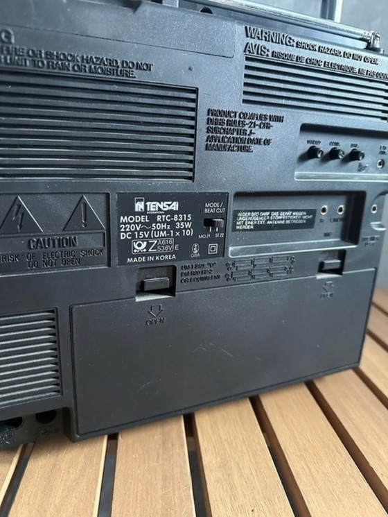 Image 1 of Rare Radio Triple cassette Vintage TV Tensai Ghetto-Blaster Boombox 90's