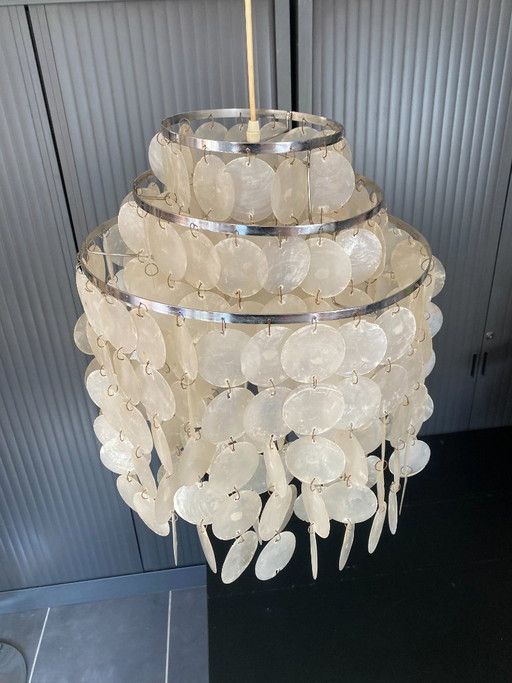 Hanglamp Kroonluchter Plafondlamp Parelmoer Verner Panton vintage 1970