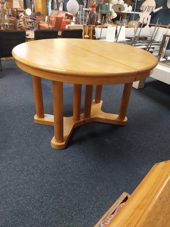 Image 1 of 1 table de salle à manger extensible style années 70 en chêne clair, 122/213 cm