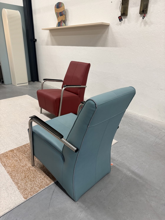 Image 1 of Jess Design Bari Sessel, blaues Leder